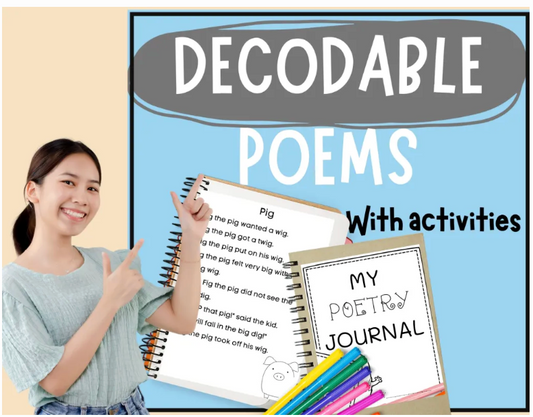 Free Decodable Poems for Kindergarten and Early Readers