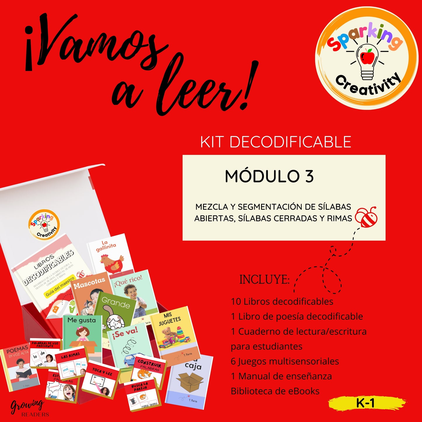 Kit de Conciencia Fonológica: Mezcla y segmentación silábica para la lectura