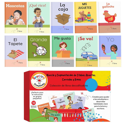 Spanish Decodable Books | Mezcla y Segmentación de Sílabas | Set of 10