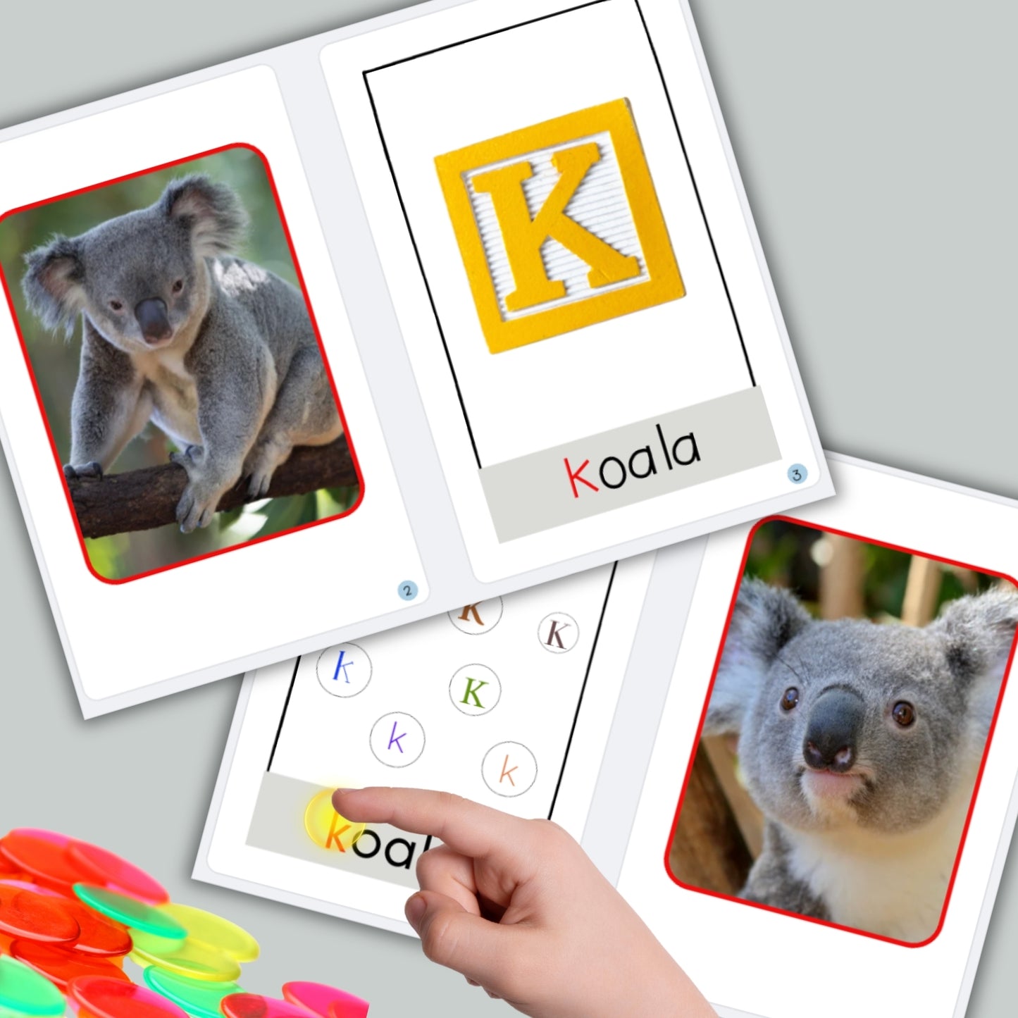 Spanish Phonics Book for Children – K para koala , Ages 3-6, Learn to Read
