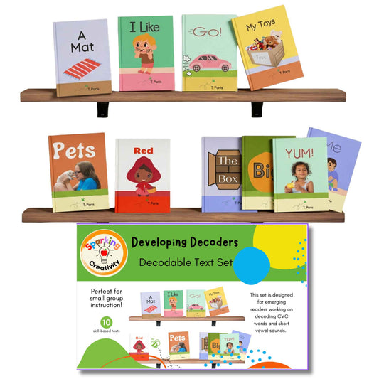 CVC decodable books set for kindergarten — Science of Reading aligned phonics readers