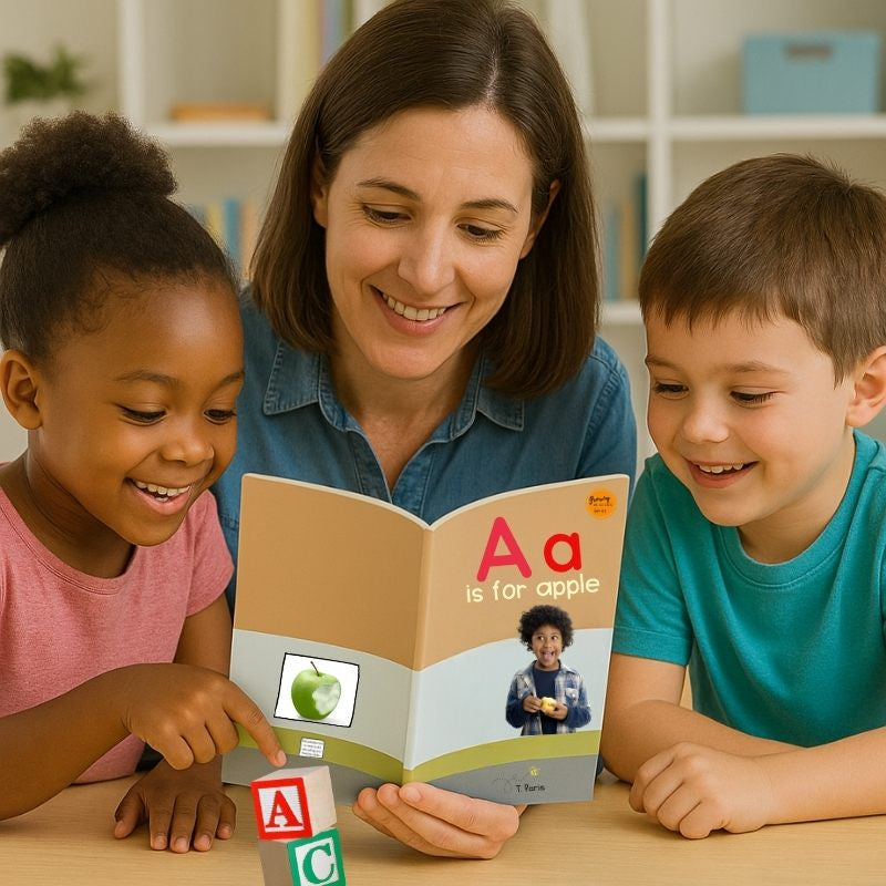 A is for Apple: Alphabet Learning Book for Kindergarten & Preschool | Letter Recognition & Phonics
