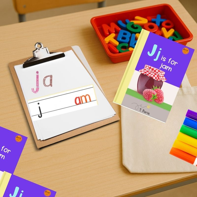 J is for Jam: Alphabet Learning Book for Kindergarten & Preschool | Letter Recognition & Phonics