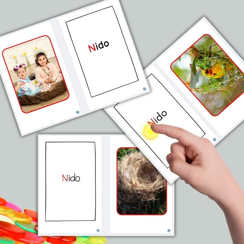 Spanish Phonics Book for Children – N para nido, Ages 3-6, Learn to Read