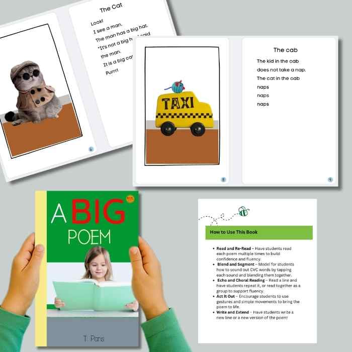 A Big Poem: Phonics Poetry Collection for Early Readers | Decodable Book for Kindergarten