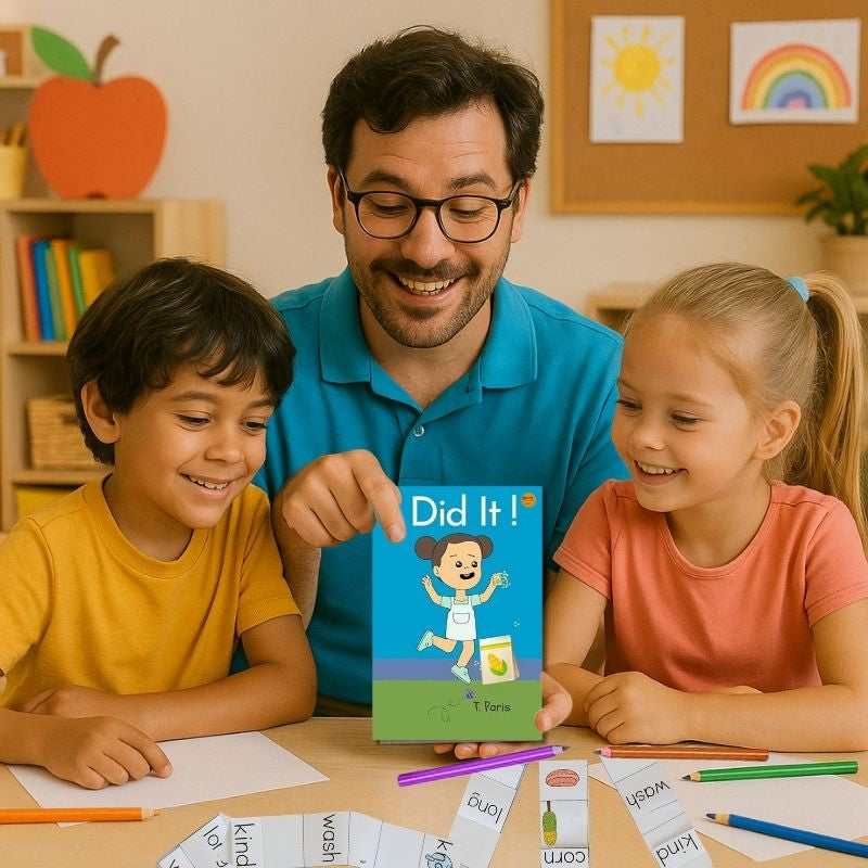 decodable book to help kindergarteners build phonics skills