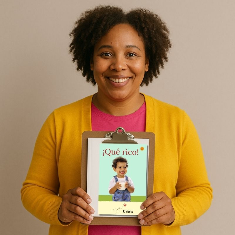 Decodable Spanish Book for Early Readers: ¡Qué rico!