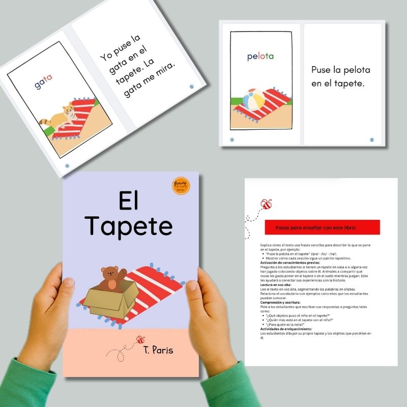 Decodable Spanish Book for Early Readers: El tapete