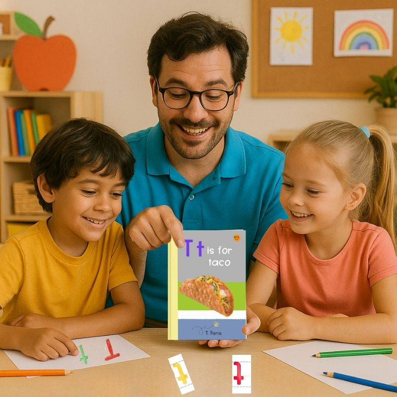 T is for Taco: Alphabet Learning Book for Kindergarten & Preschool | Letter Recognition & Phonics