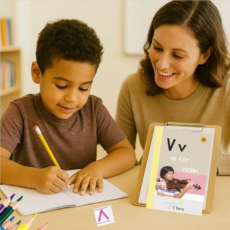 V is for Violin: Alphabet Learning Book for Kindergarten & Preschool | Letter Recognition & Phonics