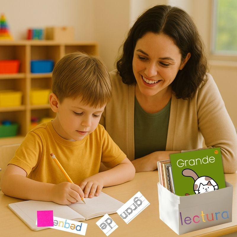 Libro fonético con sílabas abiertas y cerradas: Grande