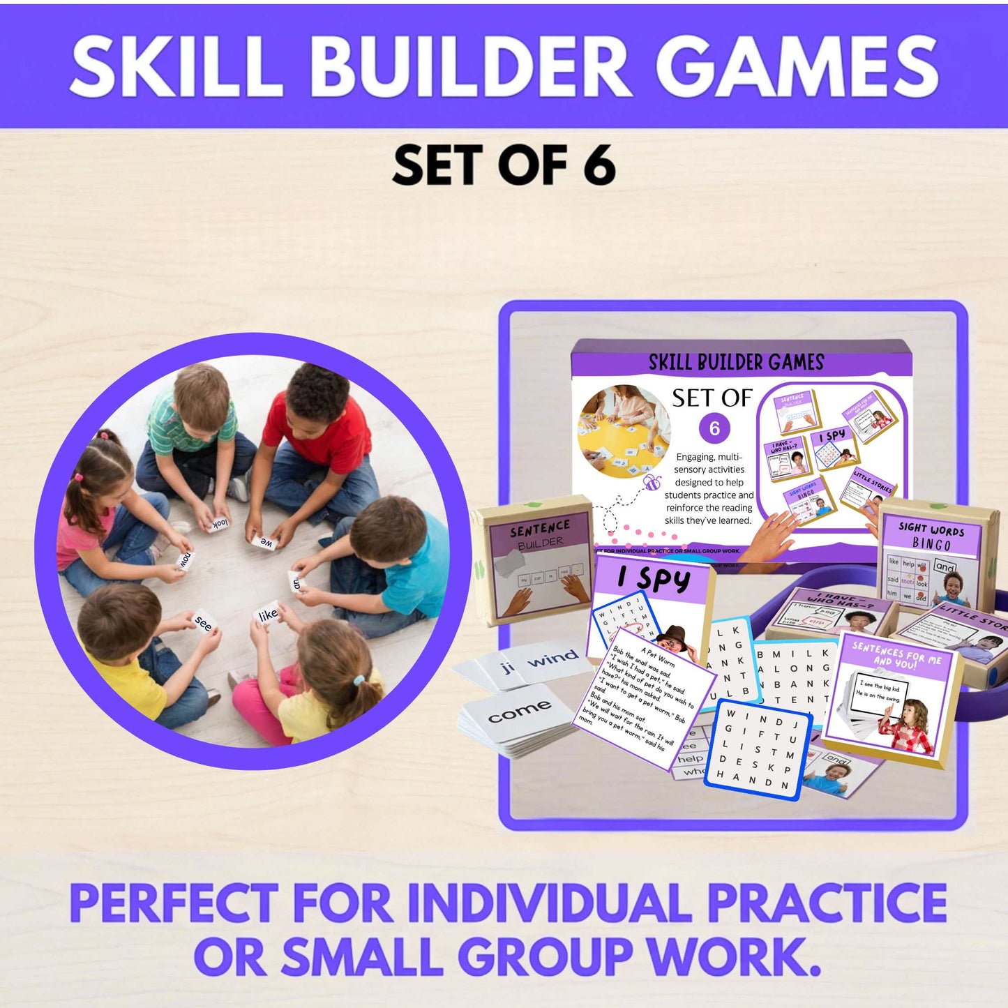 Phonics Games for Digraphs, Fluency & Comprehension: Set of 6
