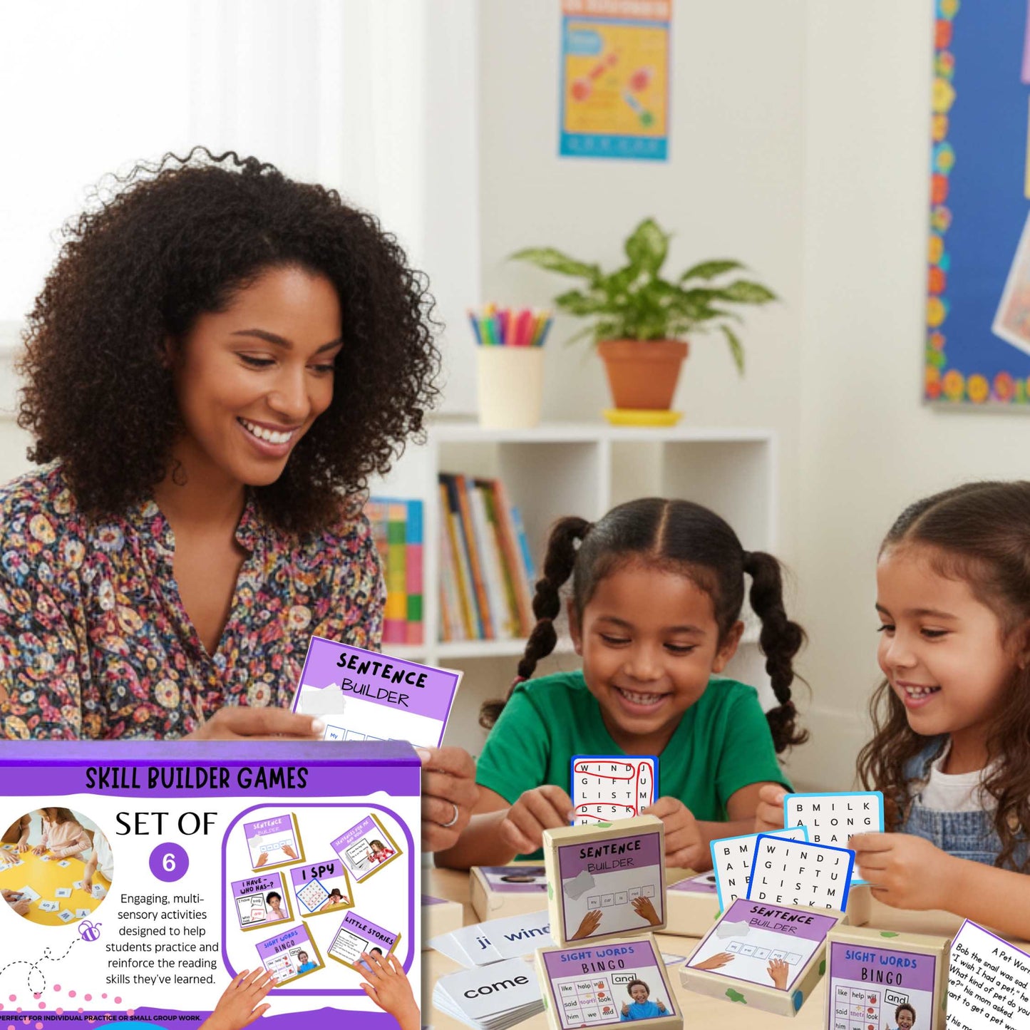 Phonics Games for Digraphs, Fluency & Comprehension: Set of 6