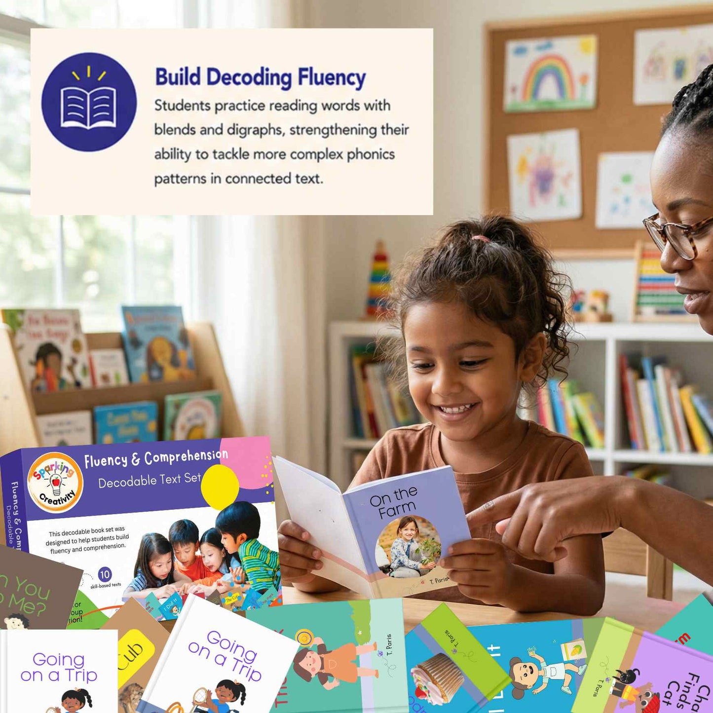 Fluency & Comprehension Decodable Books | Set of 10 | Grade 1-2