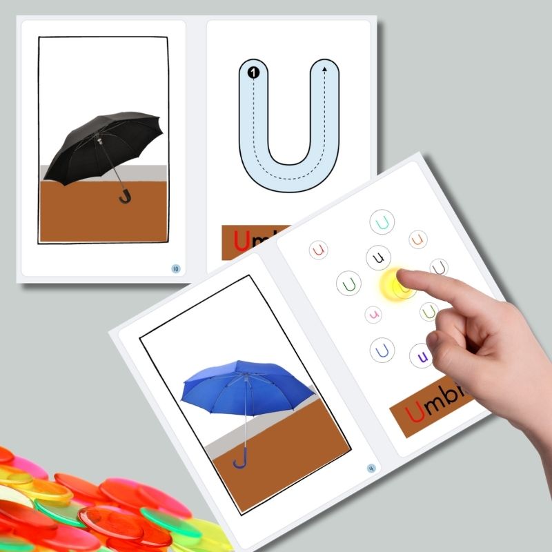 U is for Umbrella: Alphabet Learning Book for Kindergarten & Preschool | Letter Recognition & Phonics