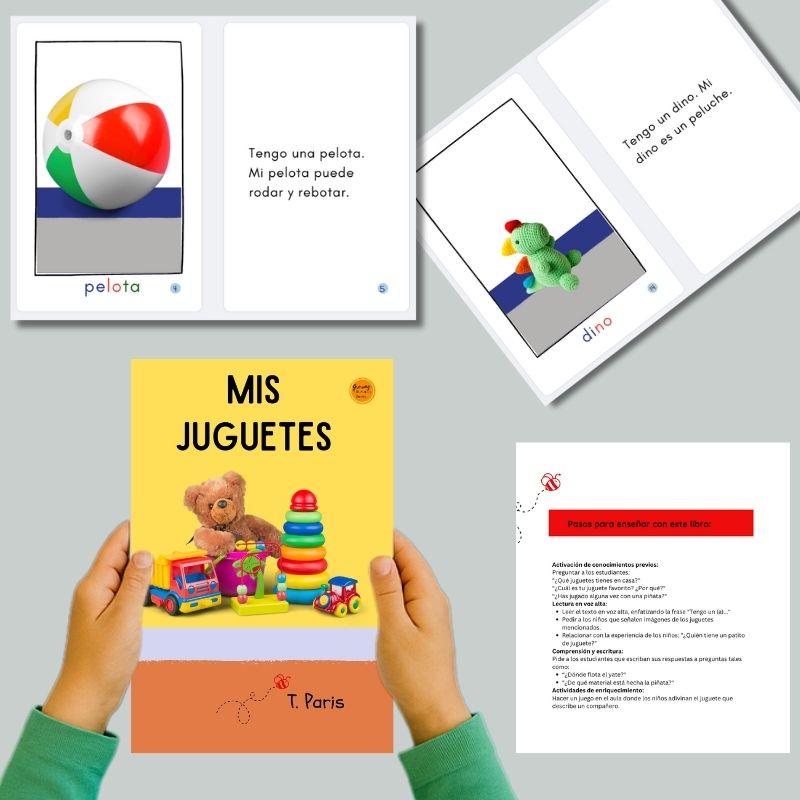 Decodable Spanish Book for Early Readers: Mis juguetes