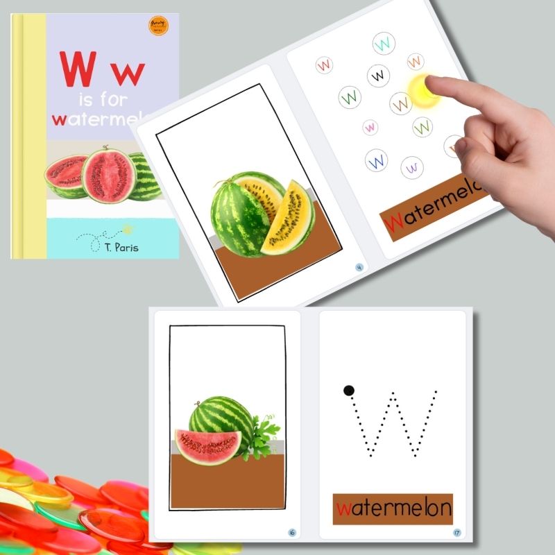 W is for Watermelon: Alphabet Learning Book for Kindergarten & Preschool | Letter Recognition & Phonics