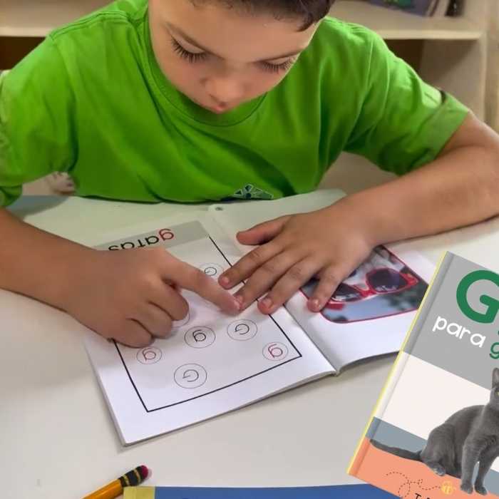 Spanish Phonics Book for Children – G para gato, Ages 3-6, Learn to Read