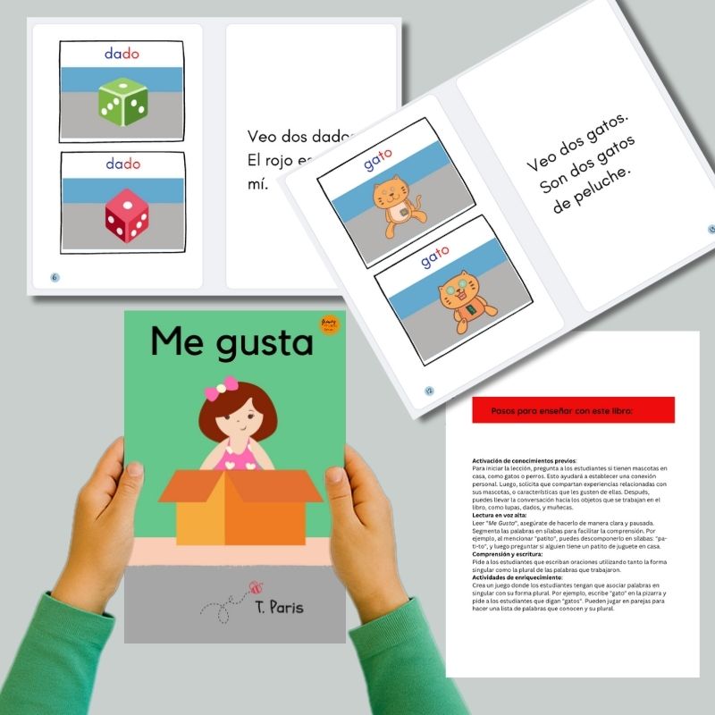 Spanish Decodable Phonics Book for Early Readers: Me gusta
