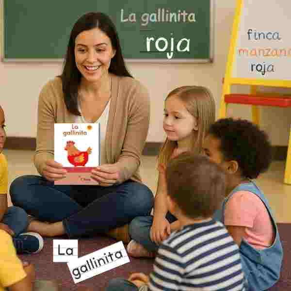 Phonics Spanish Book for Early Readers: La gallinita