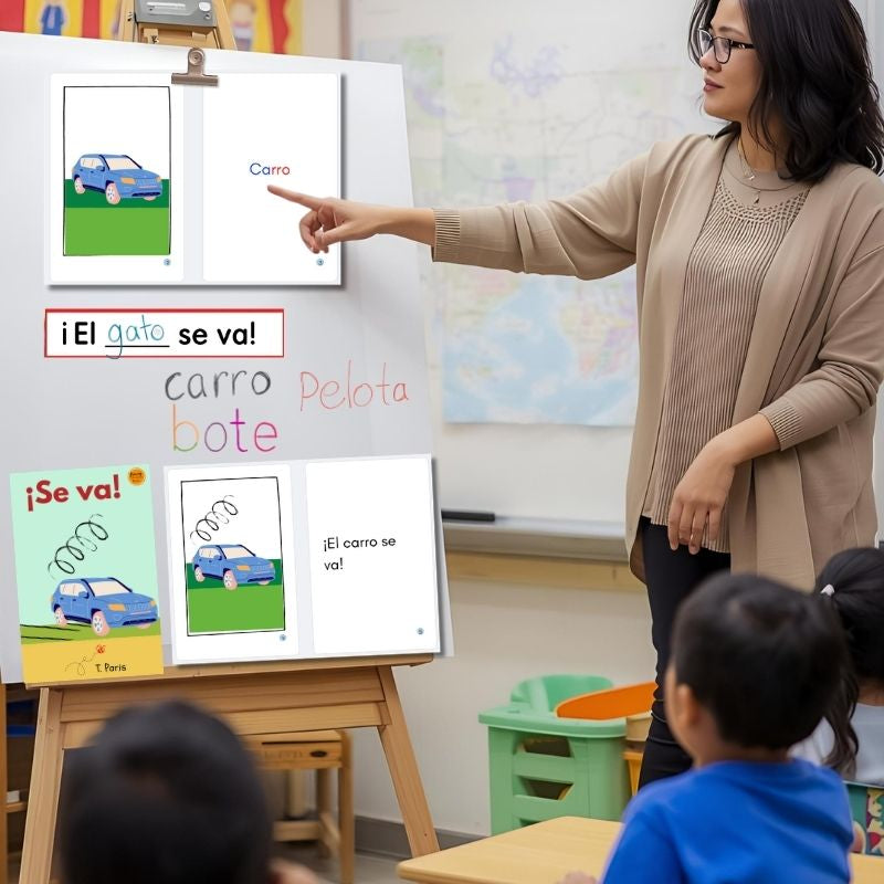 Decodable Spanish Book for Early Readers: ¡Se va!