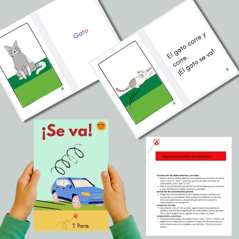 Decodable Spanish Book for Early Readers: ¡Se va!