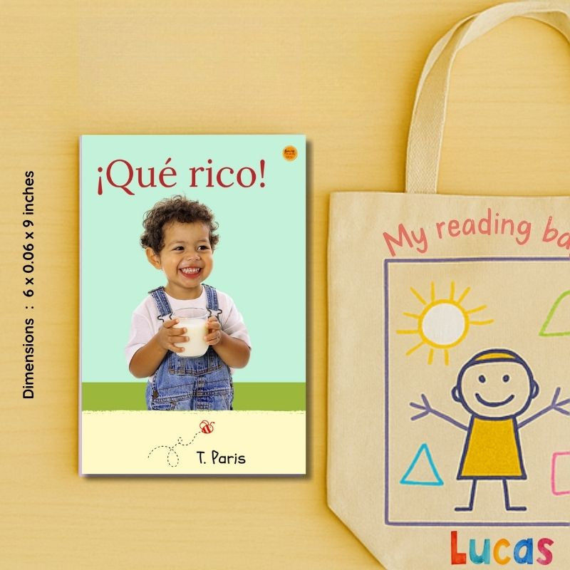Decodable Spanish Book for Early Readers: ¡Qué rico!