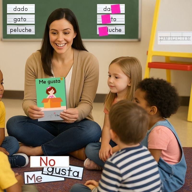 Spanish Decodable Phonics Book for Early Readers: Me gusta