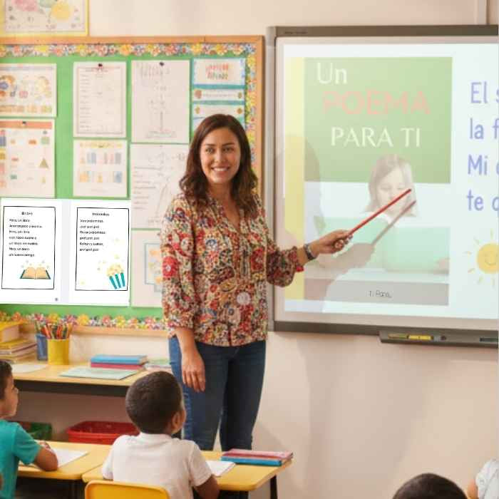 Spanish Decodable Poetry: Un Poema para Ti | K-2 Phonics