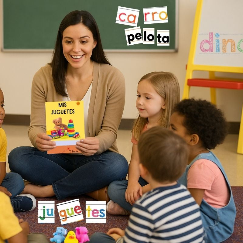 Decodable Spanish Book for Early Readers: Mis juguetes
