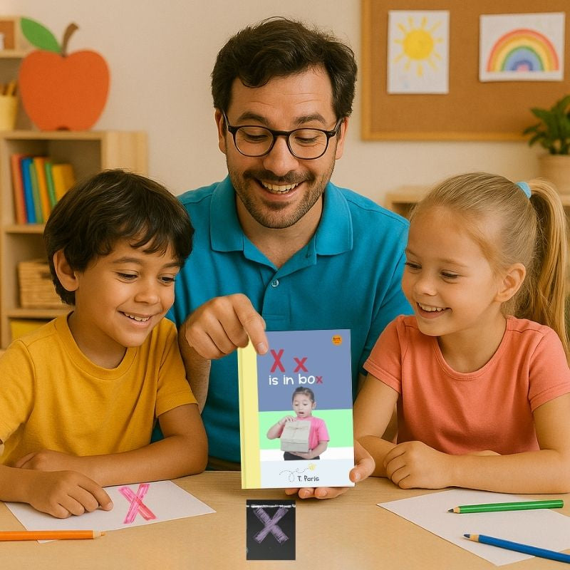 X is in Box: Alphabet Learning Book for Kindergarten & Preschool | Letter Recognition & Phonics
