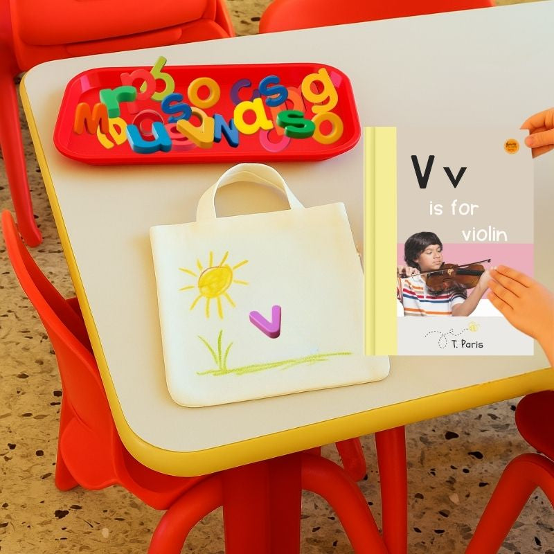 V is for Violin: Alphabet Learning Book for Kindergarten & Preschool | Letter Recognition & Phonics
