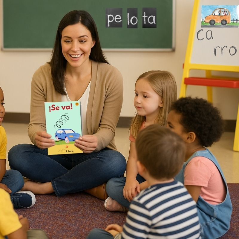 Decodable Spanish Book for Early Readers: ¡Se va!