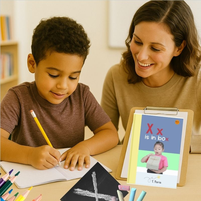 X is in Box: Alphabet Learning Book for Kindergarten & Preschool | Letter Recognition & Phonics