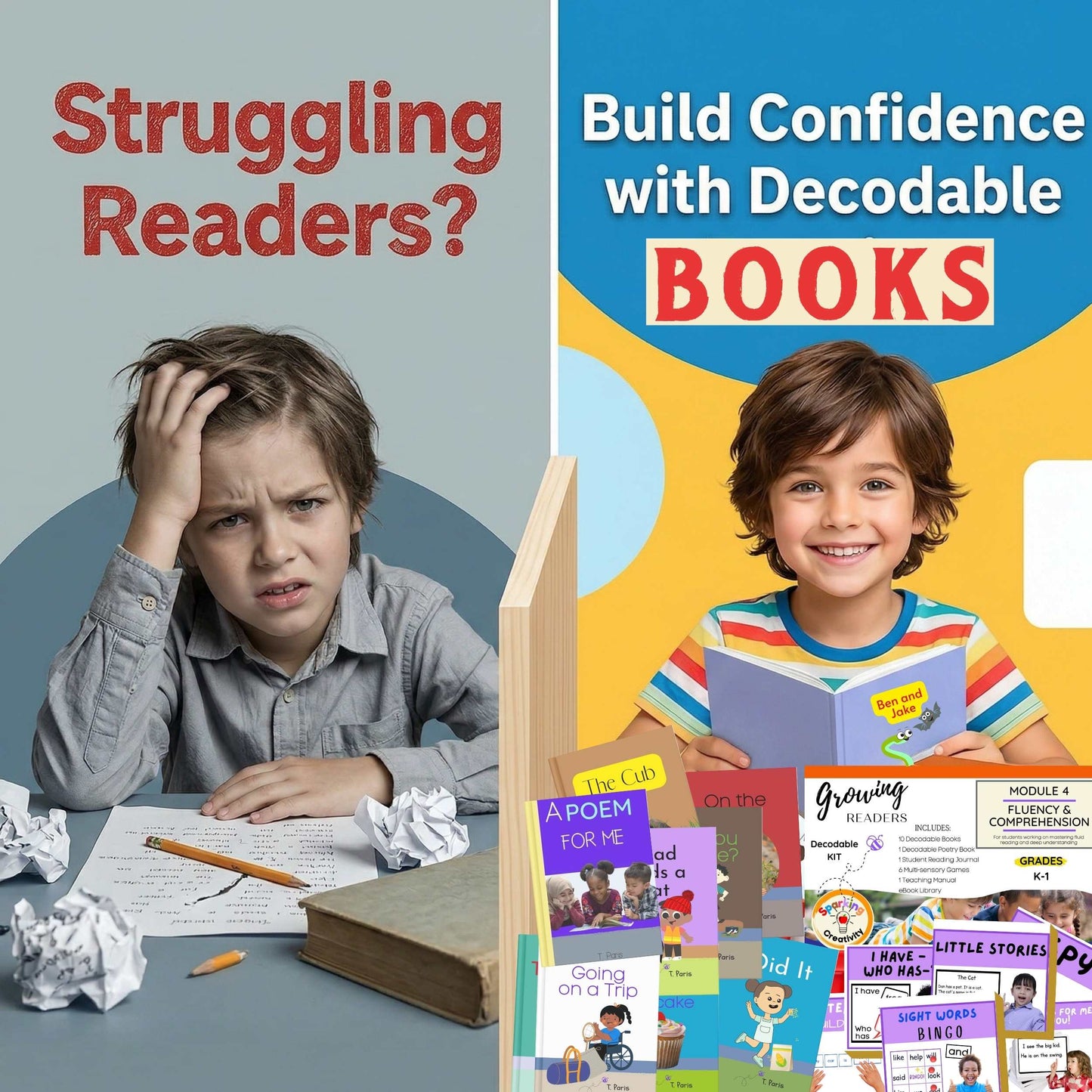 Fluency and Comprehension Decodable Readers Kit | K-2 Science of Reading