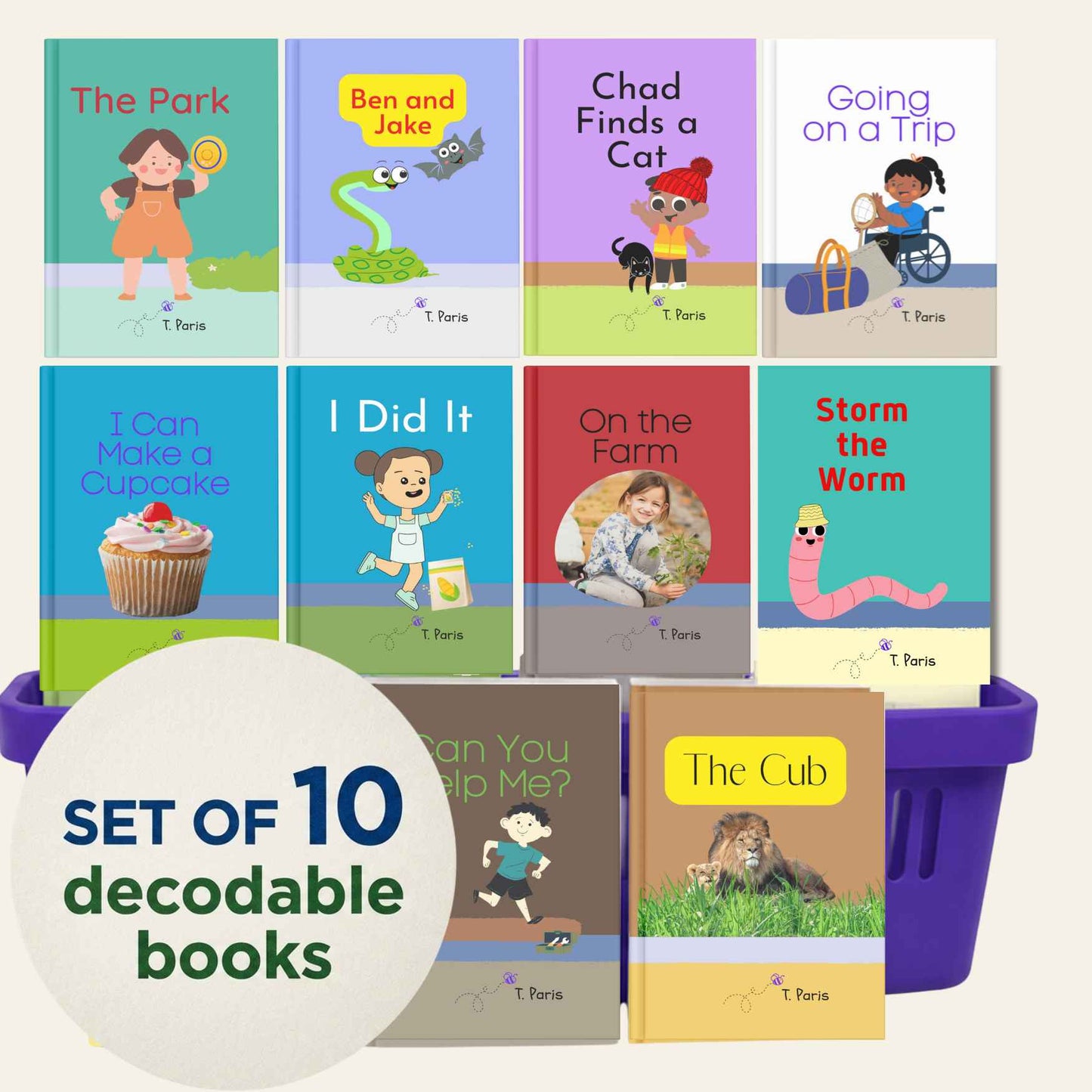 Fluency & Comprehension Decodable Books | Set of 10 | Grade 1-2