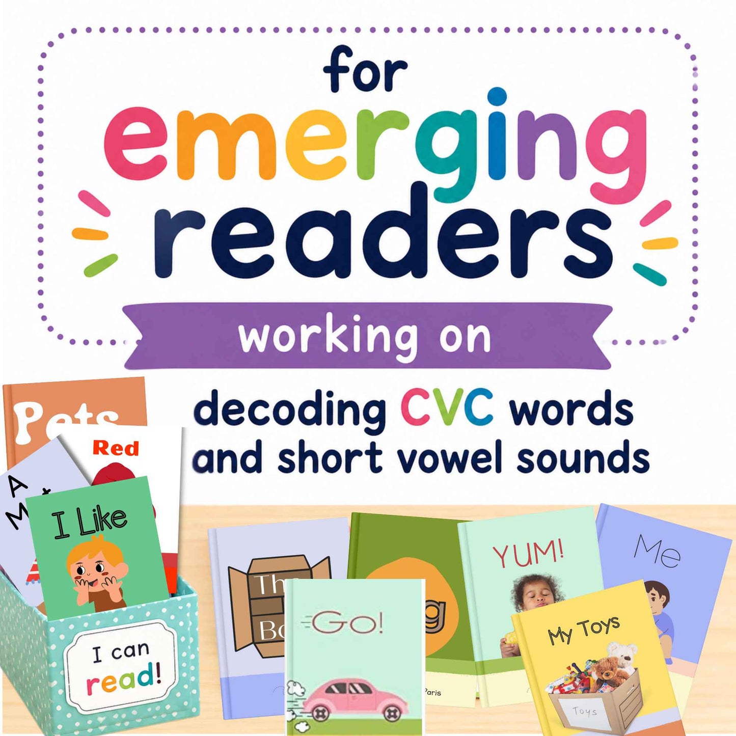 set of decodable books to teach CVC words