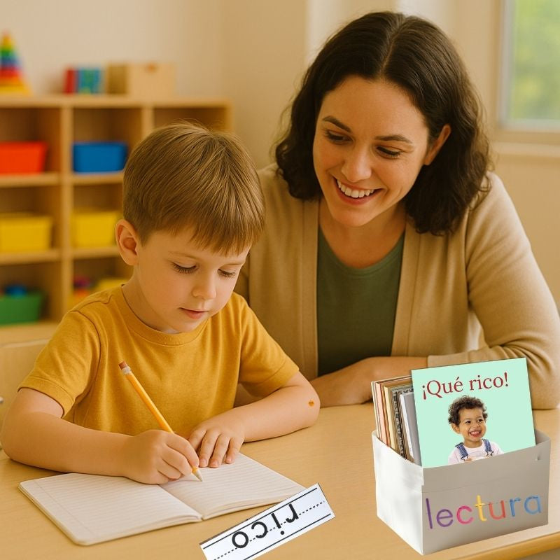 Decodable Spanish Book for Early Readers: ¡Qué rico!