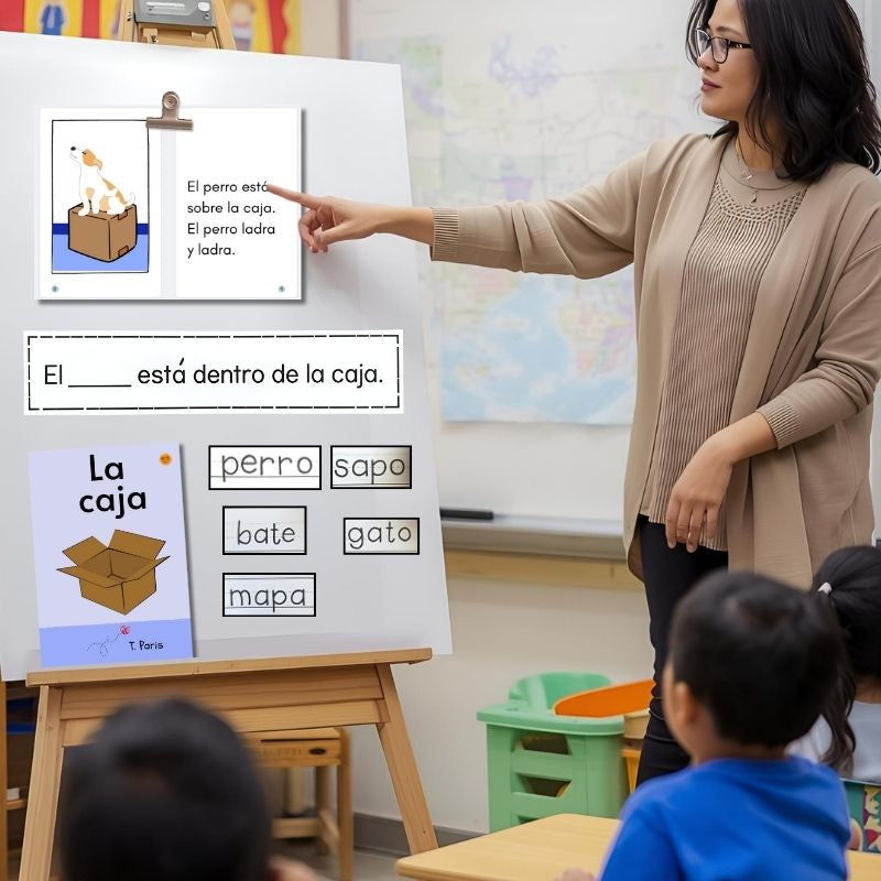 Decodable Spanish Book for Early Readers: La caja