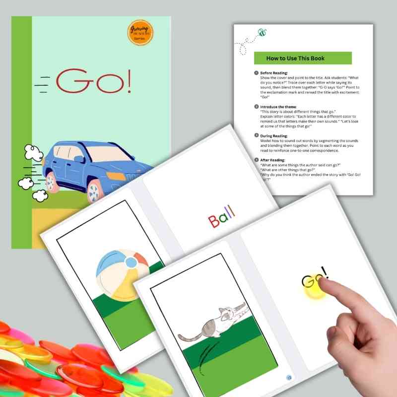 Learn to Read Decodable Story for Kindergarten: Go!