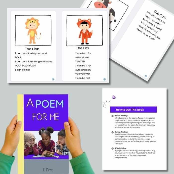 A Poem for Me: Phonics Poetry Collection for Early Readers | Decodable Book for Kindergarten