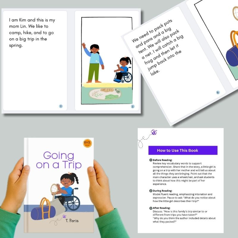 Decodable Reader for Fluency & Comprehension: Going on a Trip | Early Reading Practice