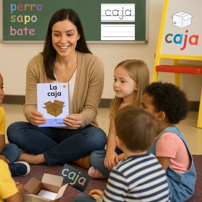 Decodable Spanish Book for Early Readers: La caja