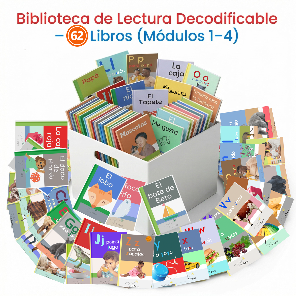 Spanish Decodable Books Complete Classroom Library - 62 Cuentos Fonéticos for Early Readers