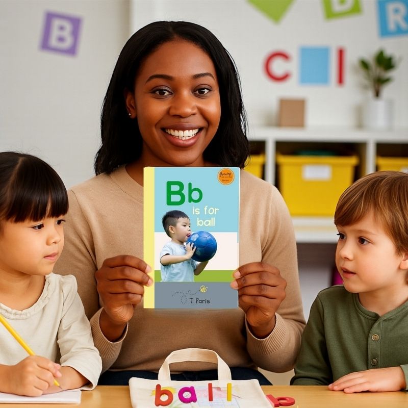 B is for Ball: Alphabet Learning Book for Kindergarten & Preschool | Letter Recognition & Phonics